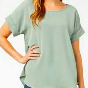 1X - Entro Boutique Blouse - Sage Green